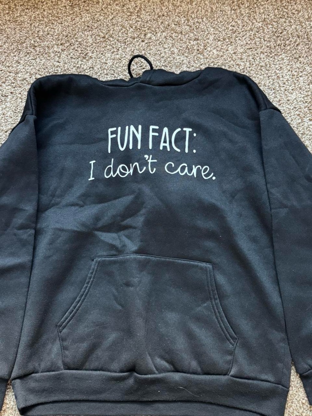 SHEIN Black Pullover Hoodie